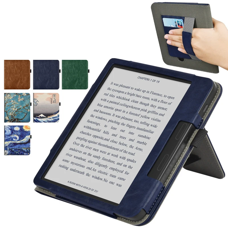 Tablet Faux Leather Smart Magnetic Case Protective Shell For Kobo Libra Color/Libra 2/Kobo Libra H2O 7