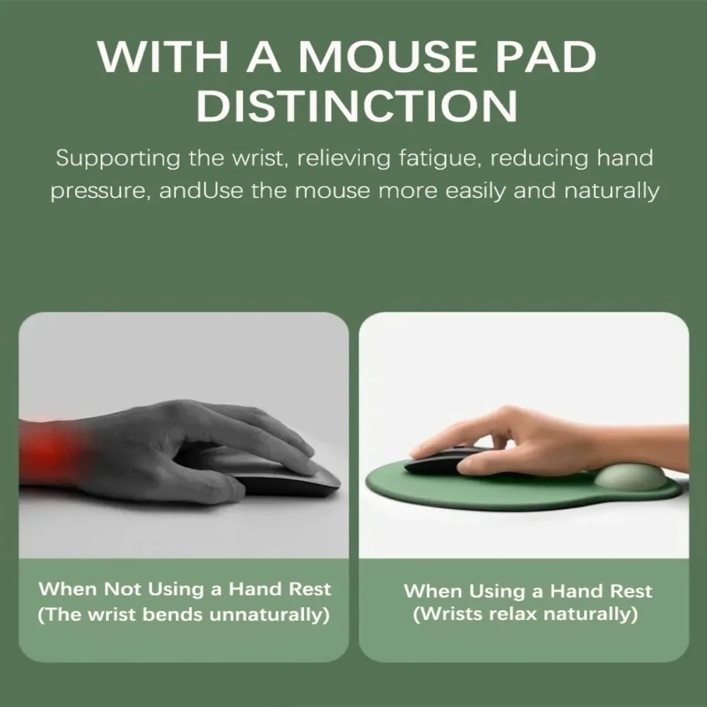 Durable Non-Slip Gradient Mouse Pad Soft Smooth Surface Comfortable Wrist Rest Rubber Desktop Wrist Support Office Use