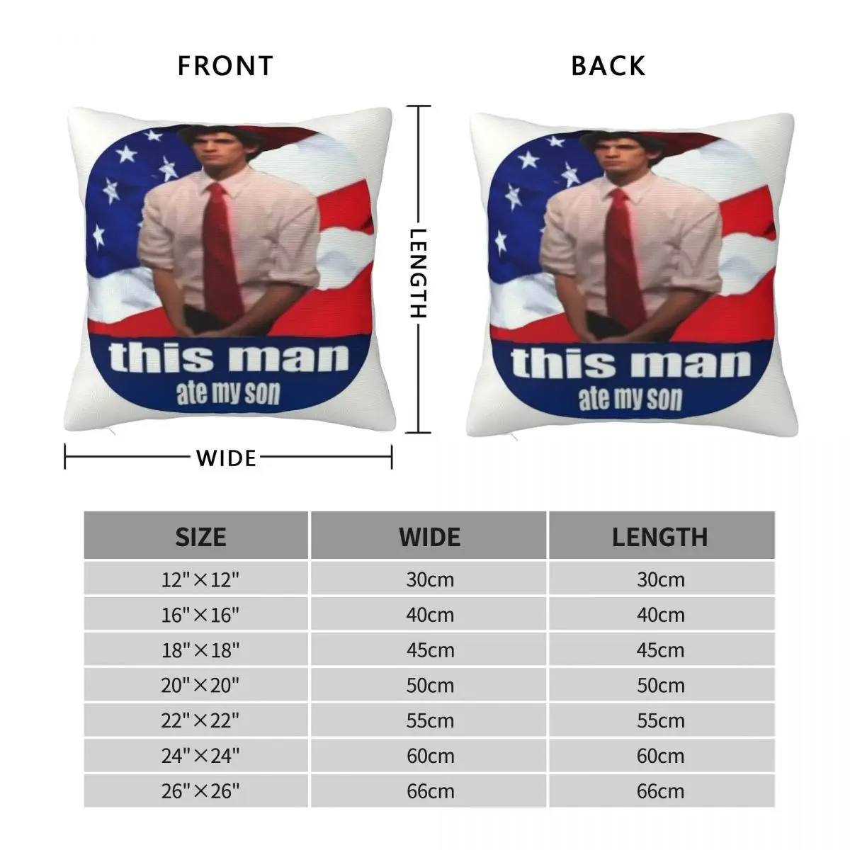 Tally Hall Joe Hawley Ate My Son Square Pillowcase Polyester Linen Velvet Pattern Zip Decor Bed Cushion Cover