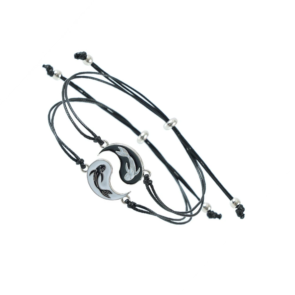 

Yin Bracelet Lovers Wrist Jewelry Bracelet Alloy Material Lightweight Skin Friendly Design Valentine
