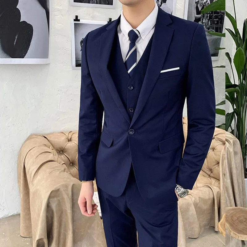 

Business Casual Tailored Men's Suit Wedding Interview Formal Wear Groomsmen Ensemble Polyester Viscose Blend One Button