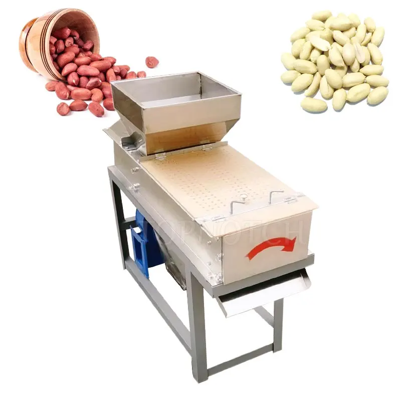 Dry Type Peanut Red Coat Peeling Machine High Efficiency Full Stainless Steel Roasted Groundnut Kernel Skin Remover Peeler