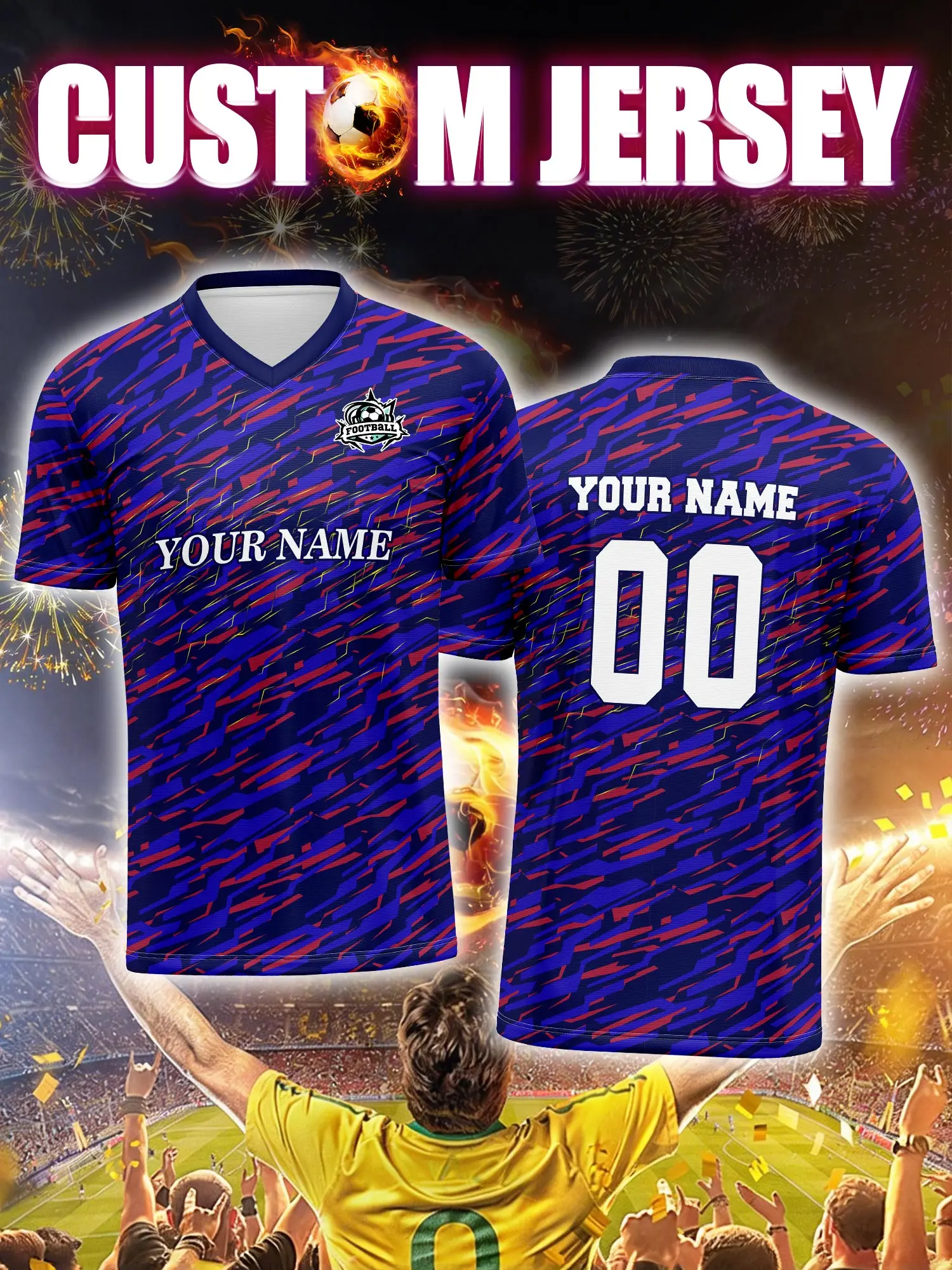 

Футбольная форма на заказ с индивидуальным изображением, номером и именем, специальная экипировка для тренировок и соревнований.