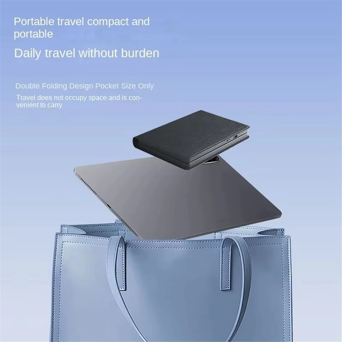 لوحة مفاتيح رقمية بلوتوث قابلة للطي مع لوحة لمس محمولة 3 في 1 وآلة حاسبة لاسلكية لأجهزة الكمبيوتر المحمول #5