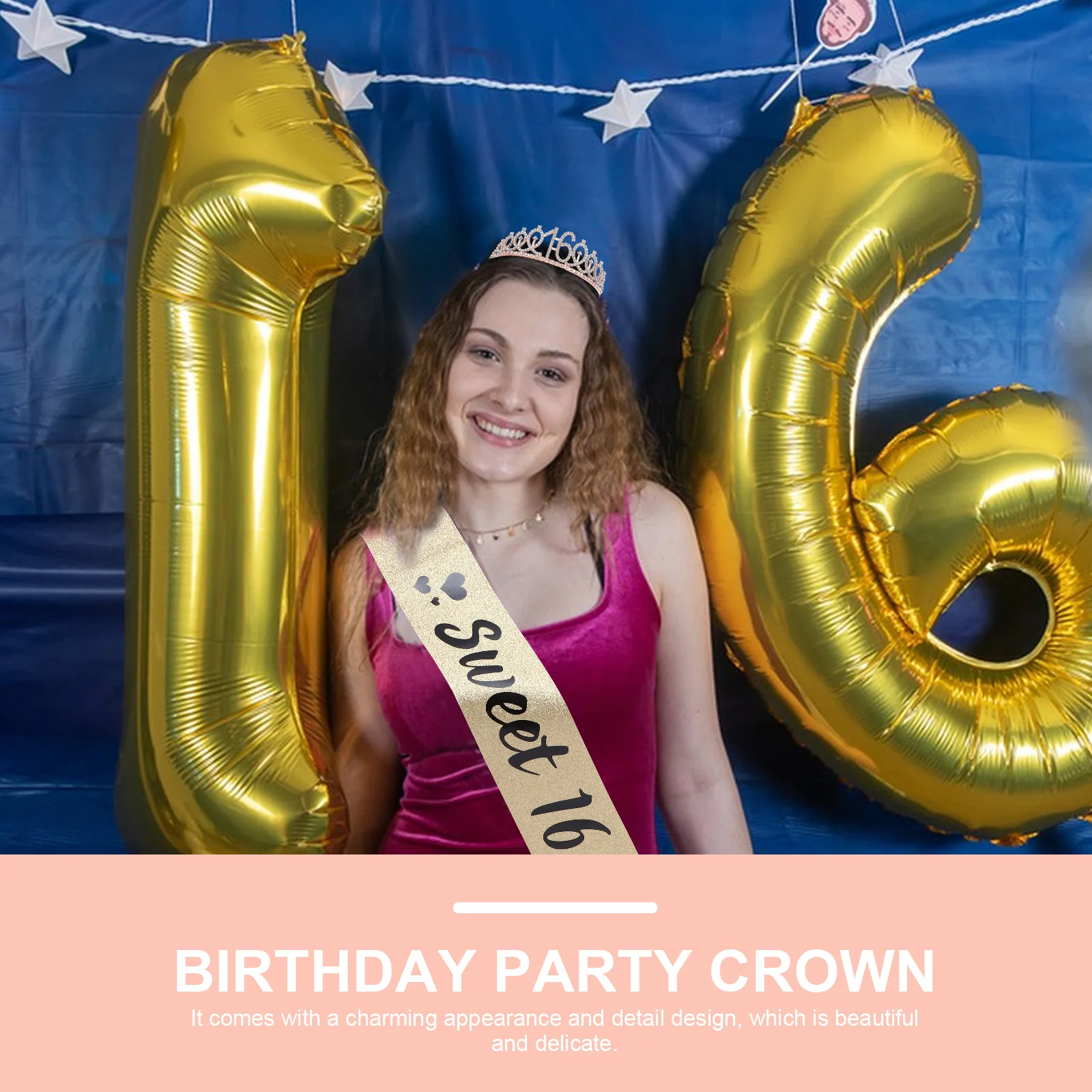 

1pcs Birthday Crown Tiara Hair Jewelry For Women Party Holiday Family Photography Headband Birthday Party Crown Accessory