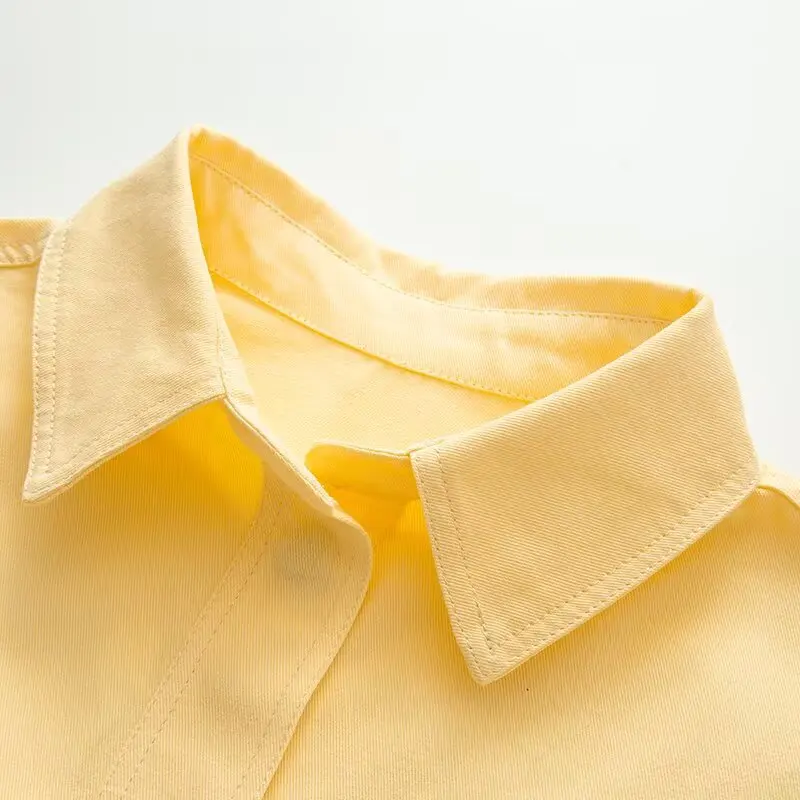 

Faionable Long Sve irt with Large kets Women's Autumn New Sle Clothing Casual Striped Pattern Polyester Fiber