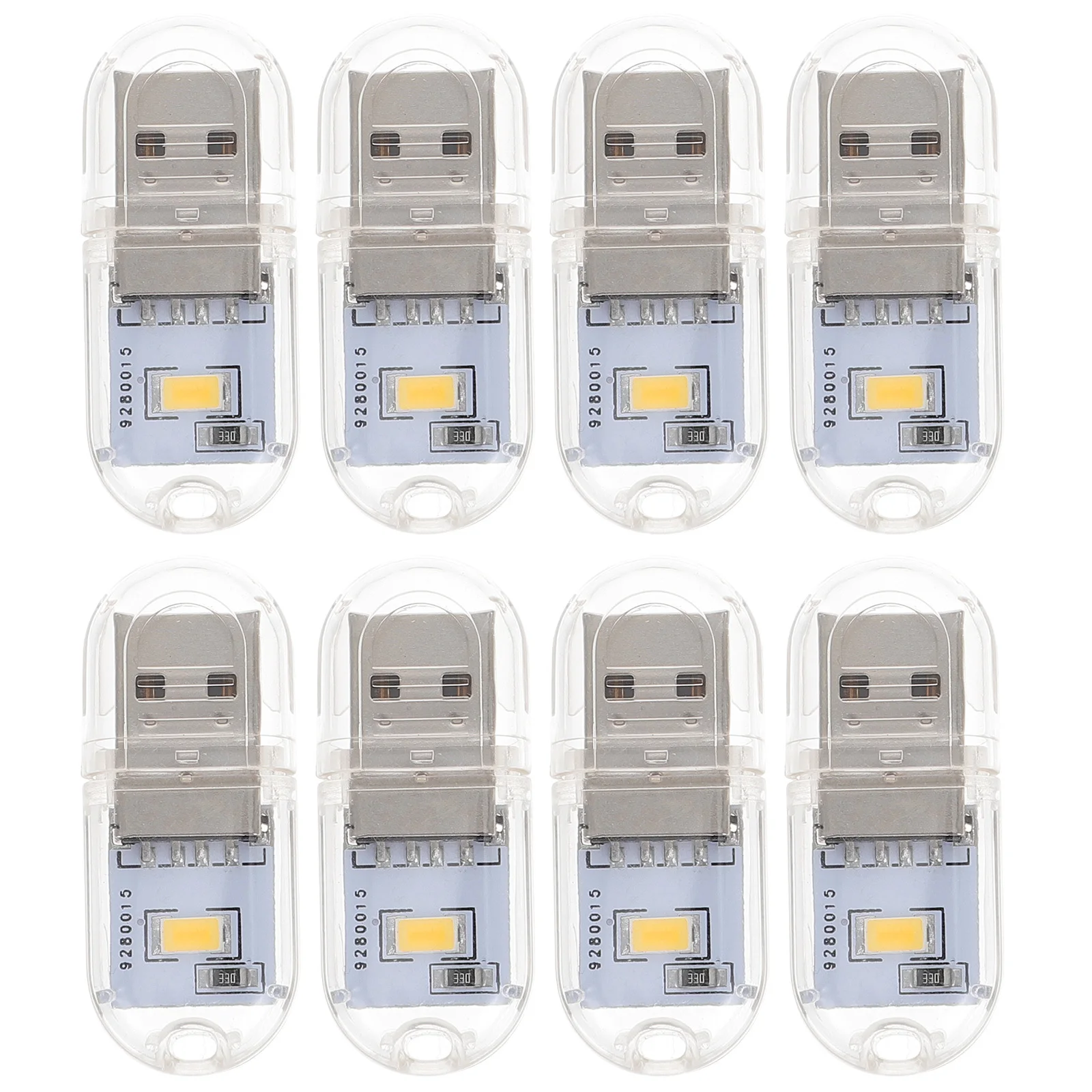 8 個ミニ USB ナイトライト車内雰囲気ランプポータブル USB 電源アンビエント照明ライト車両用