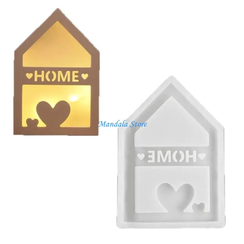 

U2JC Love House Silicone Moulds Epoxy Resin Molds Plasters Molds Castings Molds Pouring Molds Ornament Molds