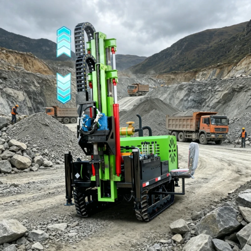 100m Water Hole Drilling Machines Small Pneumatic Rock Drilling Rig Multi Functional Crawler Down the Hole Drilling Rig