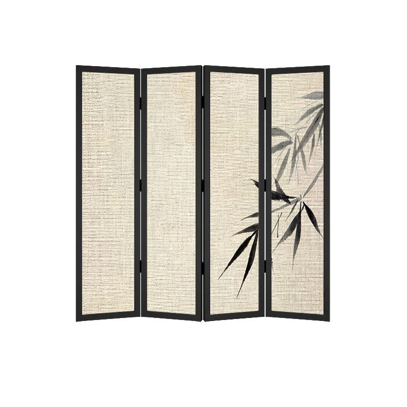 

Modern simple Chinese artistic conception screen partition living room folding mobile blocking zen bamboo decoration