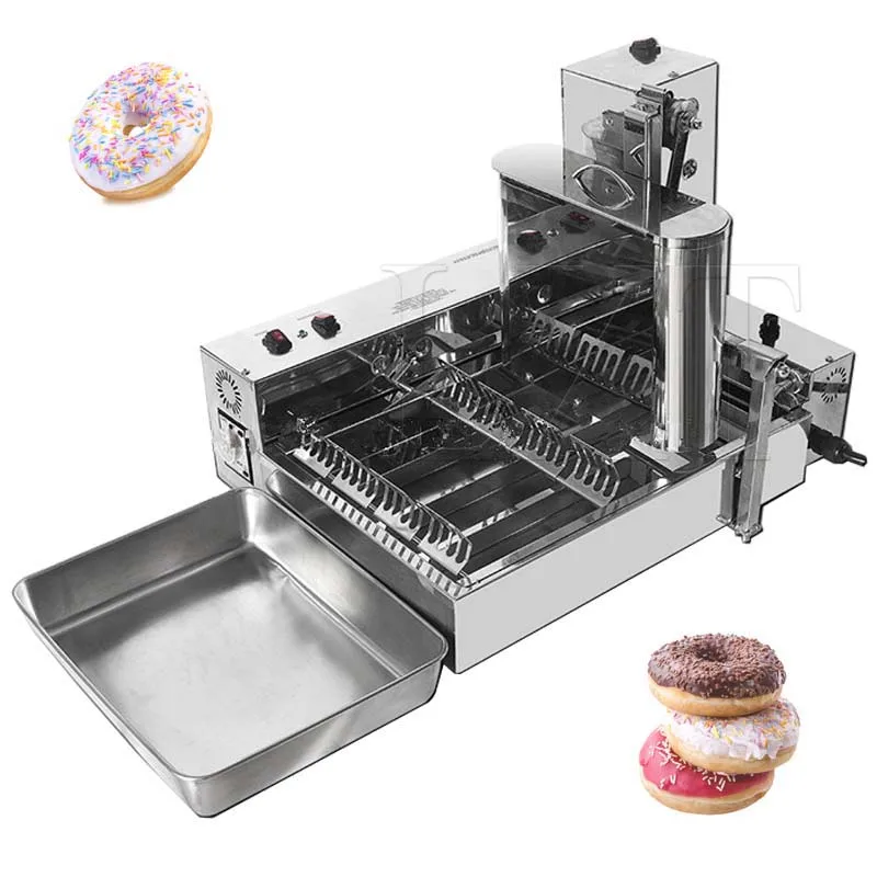 

Commercial Doughnut Maker 4 Rows Donut Electric Frying Automatic Production Making Machine