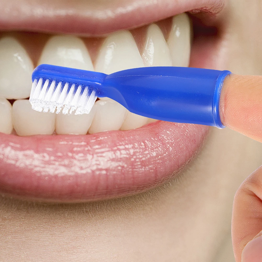 

20 pcs Anti-self-harm Toothbrushes Soft Short Handle Prison Finger Light Green 10 Each Portable Dental Cleaning