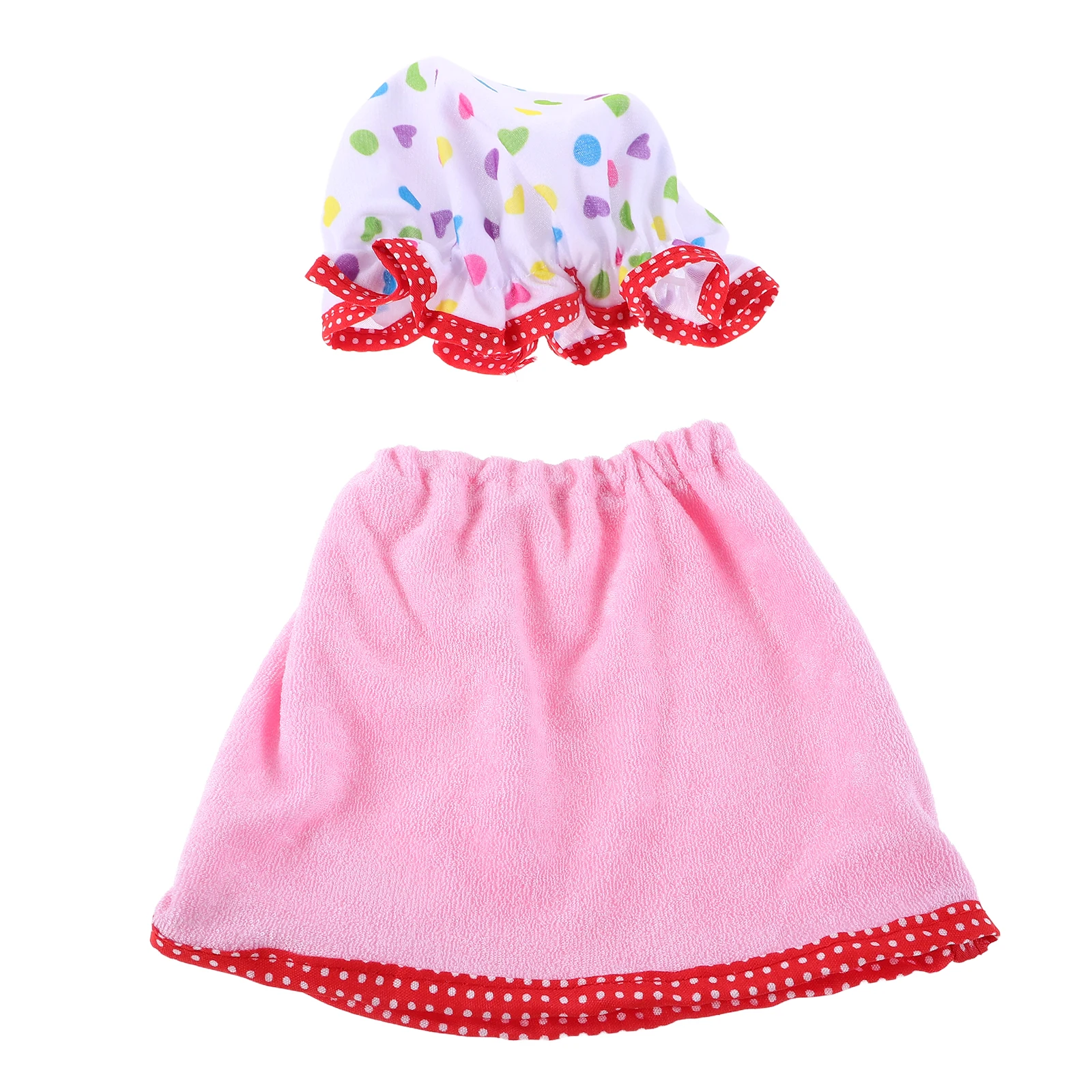 

2pcs Clothes For 18 Inch Cute Mini Bathrobe Hat Dollhouse Robe Small Sleepwear Spa Outfit Replacement Clothing Accessories Baby