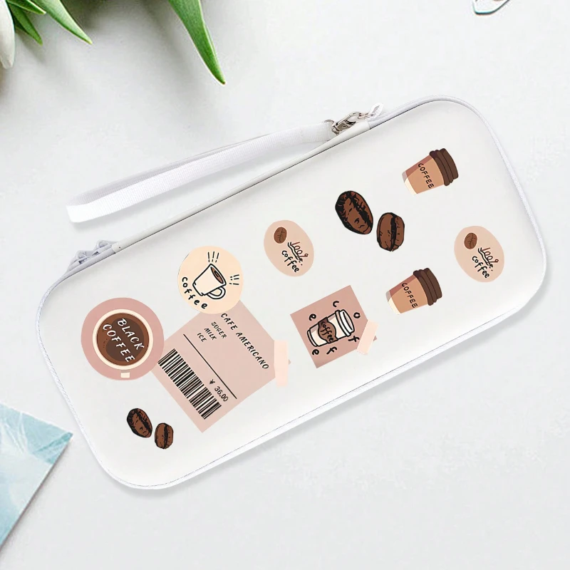 Cartoon Coffee Cup Storage Bag for Nintendo Switch Lite Portable Anti-collision Protection Bag Game Controller Storage Bag