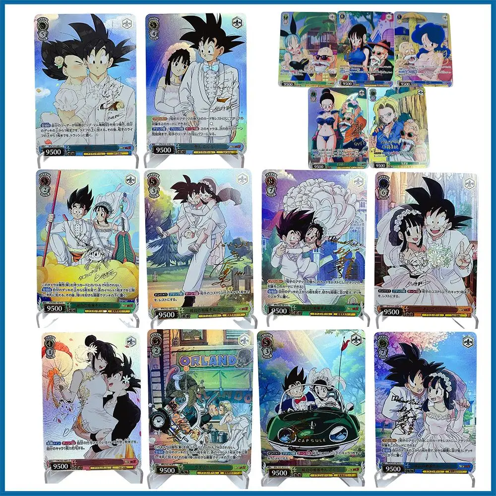 10PC/set Anime Dragon Ball DIY ACG Bulma Android 18 Ranchi Master Roshi Boys Play Toys Christmas Birthday Gift Collectible Card