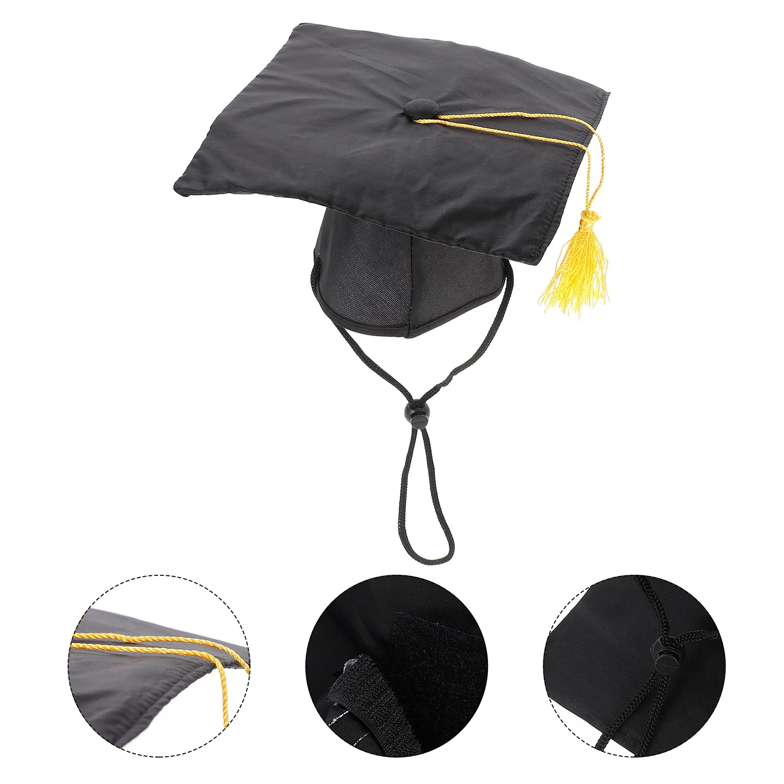 

Dog Graduation Cap Black Yellow Tassels DIY Party Accessories Pet Headgear Suitable Large Medium Small Dogs Dog Hat