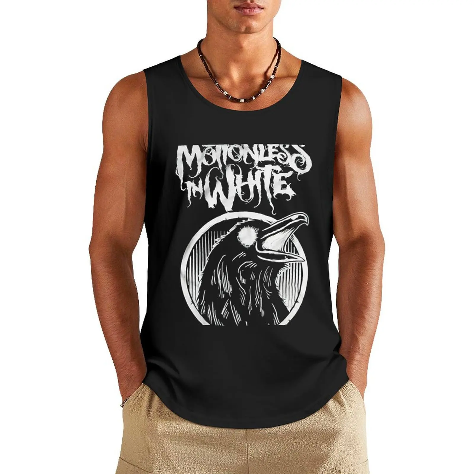 

MOTIONLESS IN WHITE BAND Tank Top gym Men's t-shirts Male vest Men's gym t-shirts Gym clothes