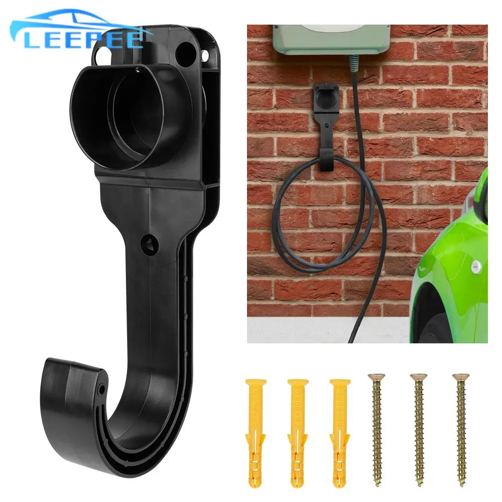 

Wall Mount Bracket Universal EV Charger Cable Holder For Type 2 Connector EU Plug For Electric Car Charging Gun Head Socket