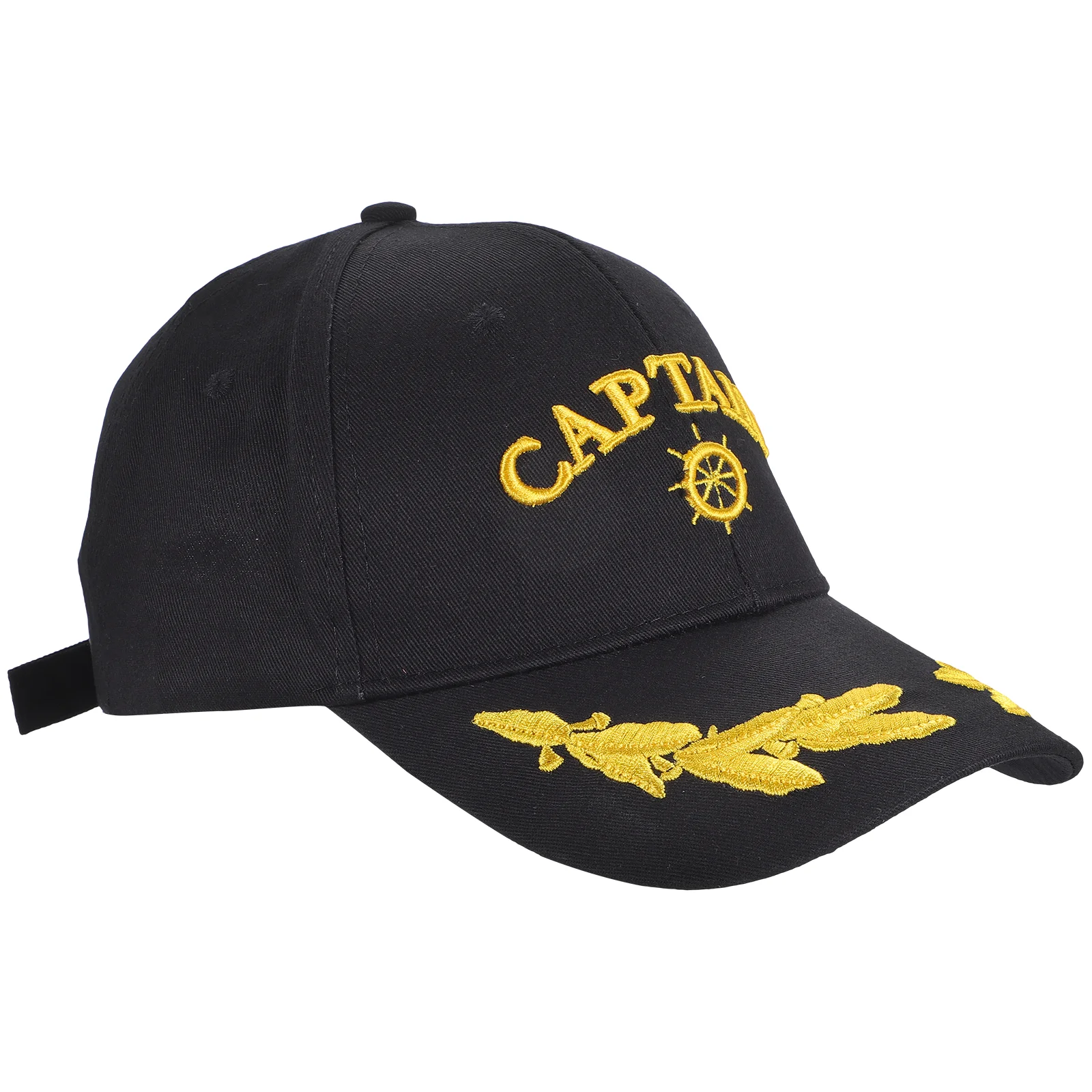 Captain Hat Embroidered Baseball Hats for Men Peaked Three-dimensional Adjustable Cotton Sailing