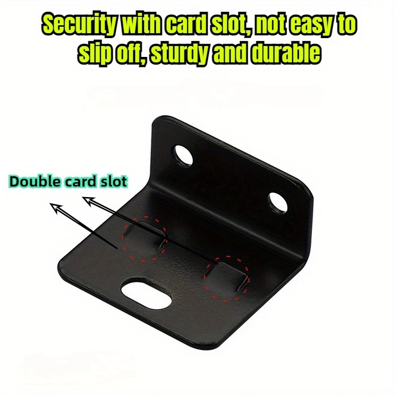 4 Sets 2-in-1 Metal Fixing Clips, L-shaped 90° Furniture Right Angle Connectors, Thickened Hardware Brackets, Easy to Install