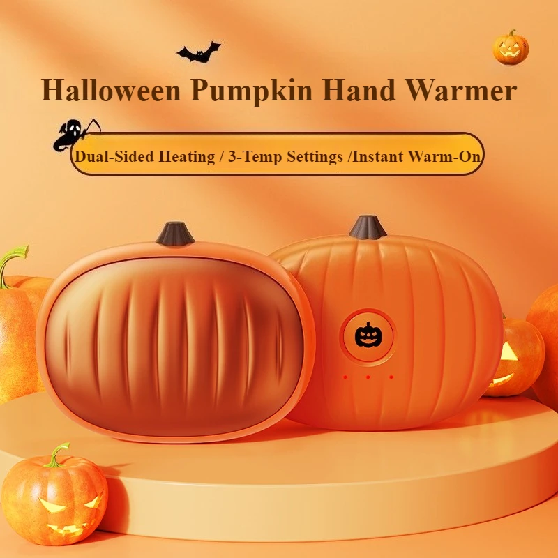 

Eary Pumpkin Shaped Magnetic Hand Warmer Split Mini Portable Double Sided Fast Heating Rechargeable Hand Warmer Winter Essential