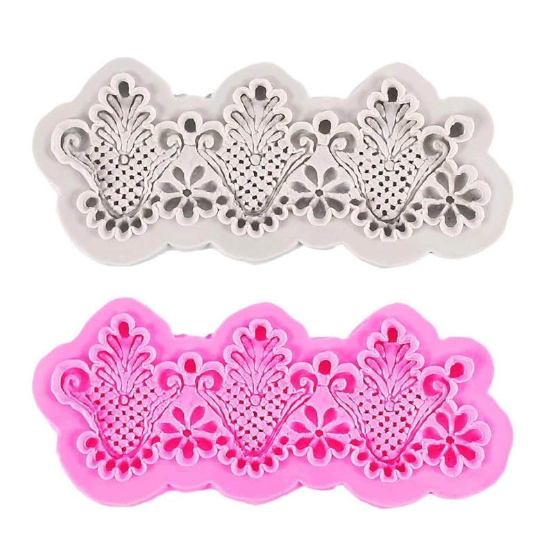 Silicone Fondant Cake Decoration Mould Border Moulds Chain Mold Gum Pastry Sugarcraft Chocolate Clay Mould Baking Gadget