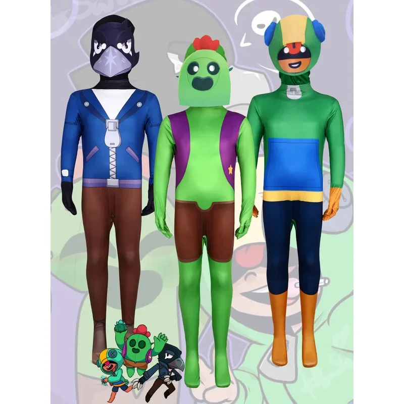 HN8 Grensoverschrijdende Halloween wildernis brawl cosplay spel rollenspel kostuum jumpsuit kostuum) 4Dc