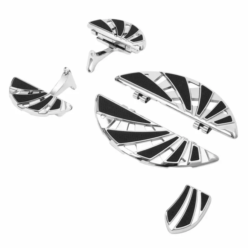

XMT Chrome Floorboard Footrest Brake Pedal Pad Fit for Harley Touring Glide 1993-up XF2906C386-E+387E+388E