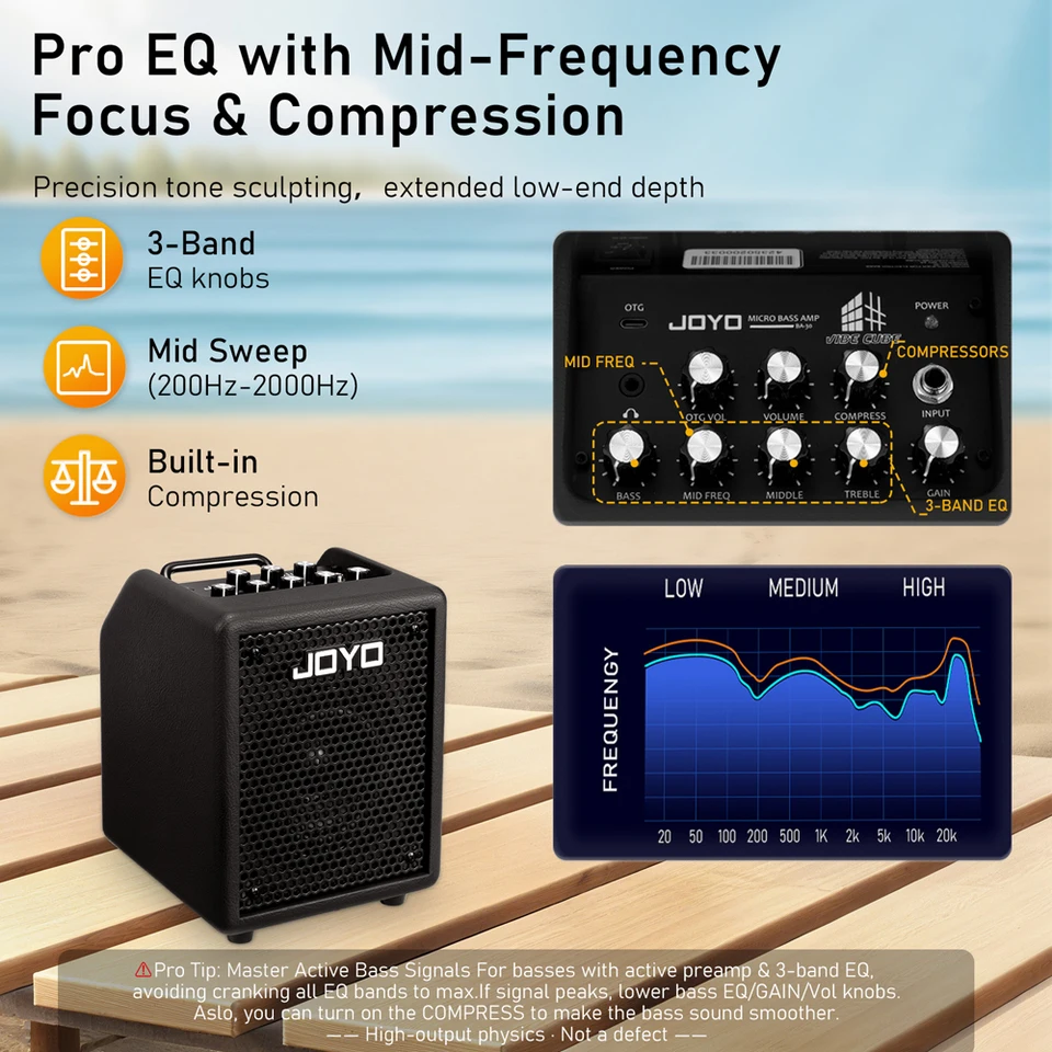 JOYO BA-30 VIBE CUBE ベースギターアンプ 30W ポータブルエレキベース