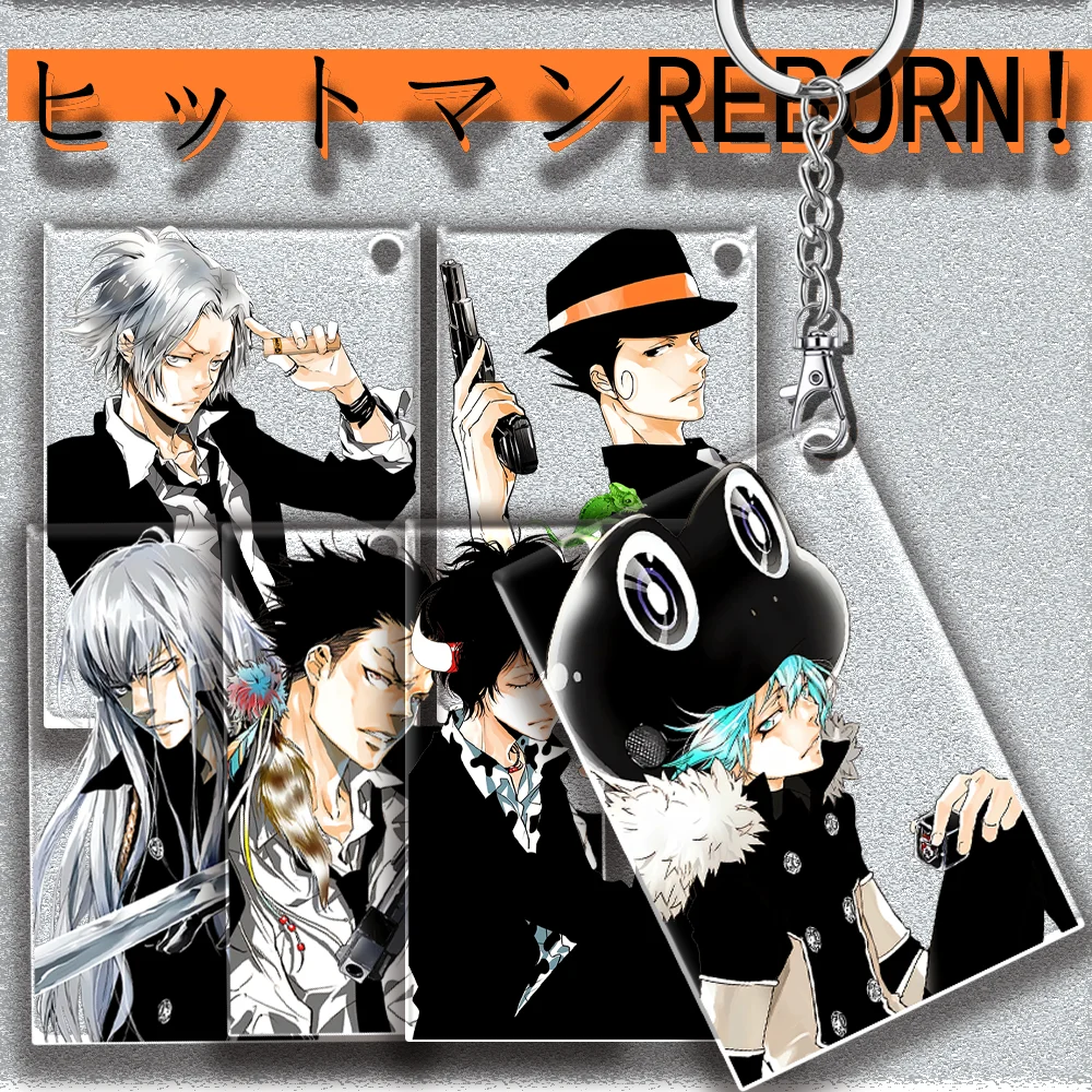 12cm Katekyo Hitman Reborn Acrylic Keychain Acrylic Periphery Pendant Student Backpack Key Pendant Accessories Children's Gift