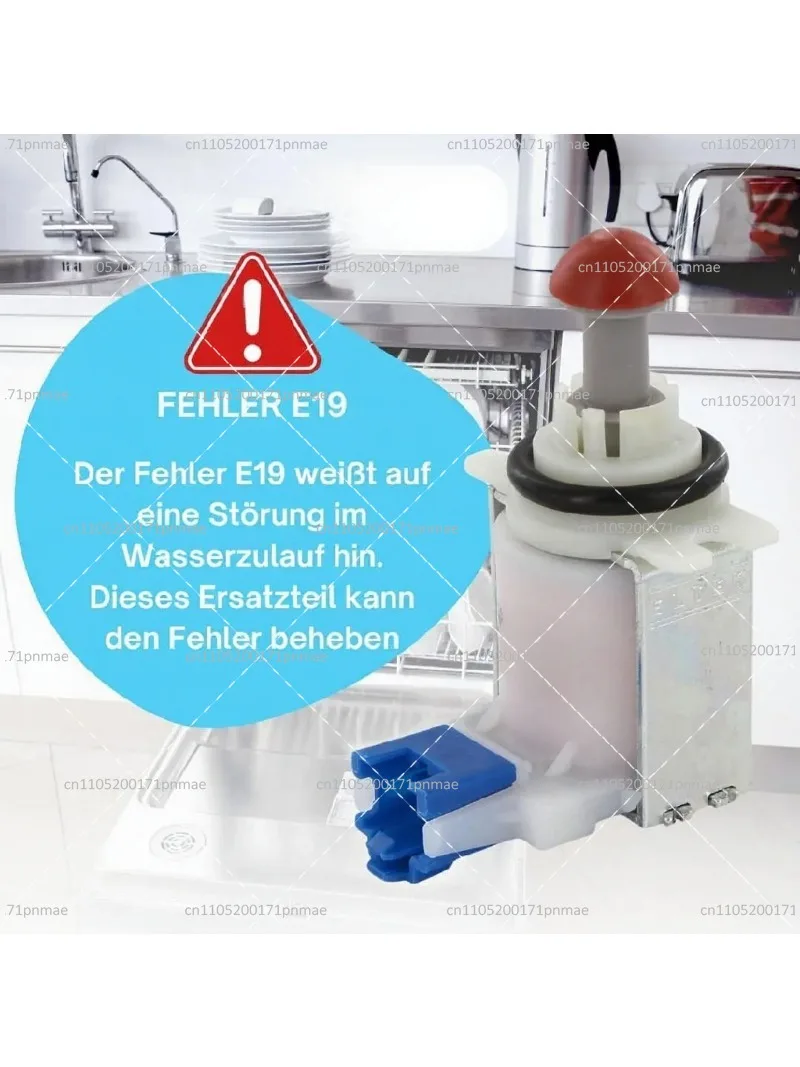 Magnetic Drain Valve 631199 00631199 for E19 Error Compatible with Bosch Neff Dishwasher