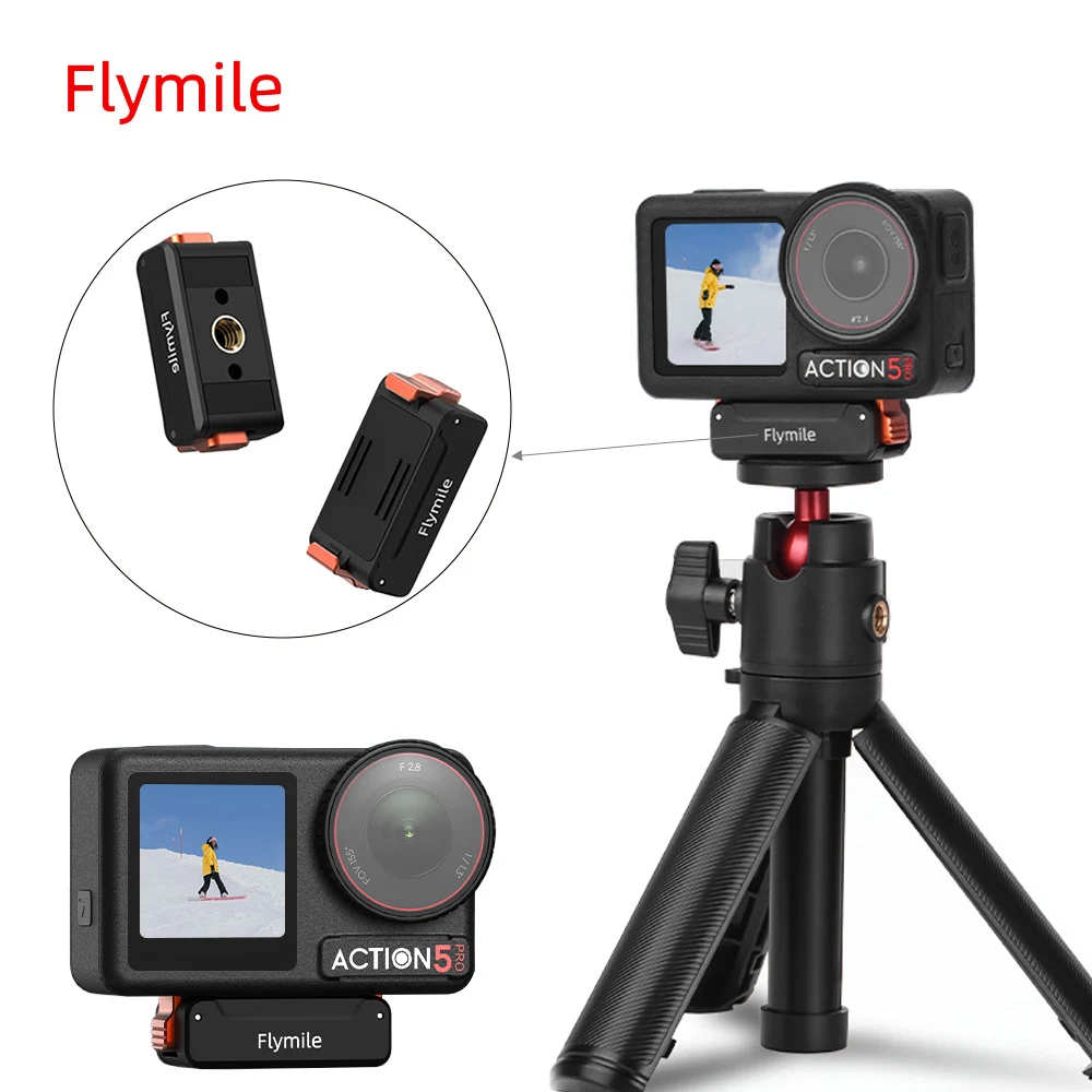 �y�Z�[�����zDJI Osmo 360/Action 4 5 Pro�p���C�N�C�b�N�����[�X�}�E���g�A1/4�l�W���t���A�_�v�^�[�A�݊����̂��鎩�B��_�O�r