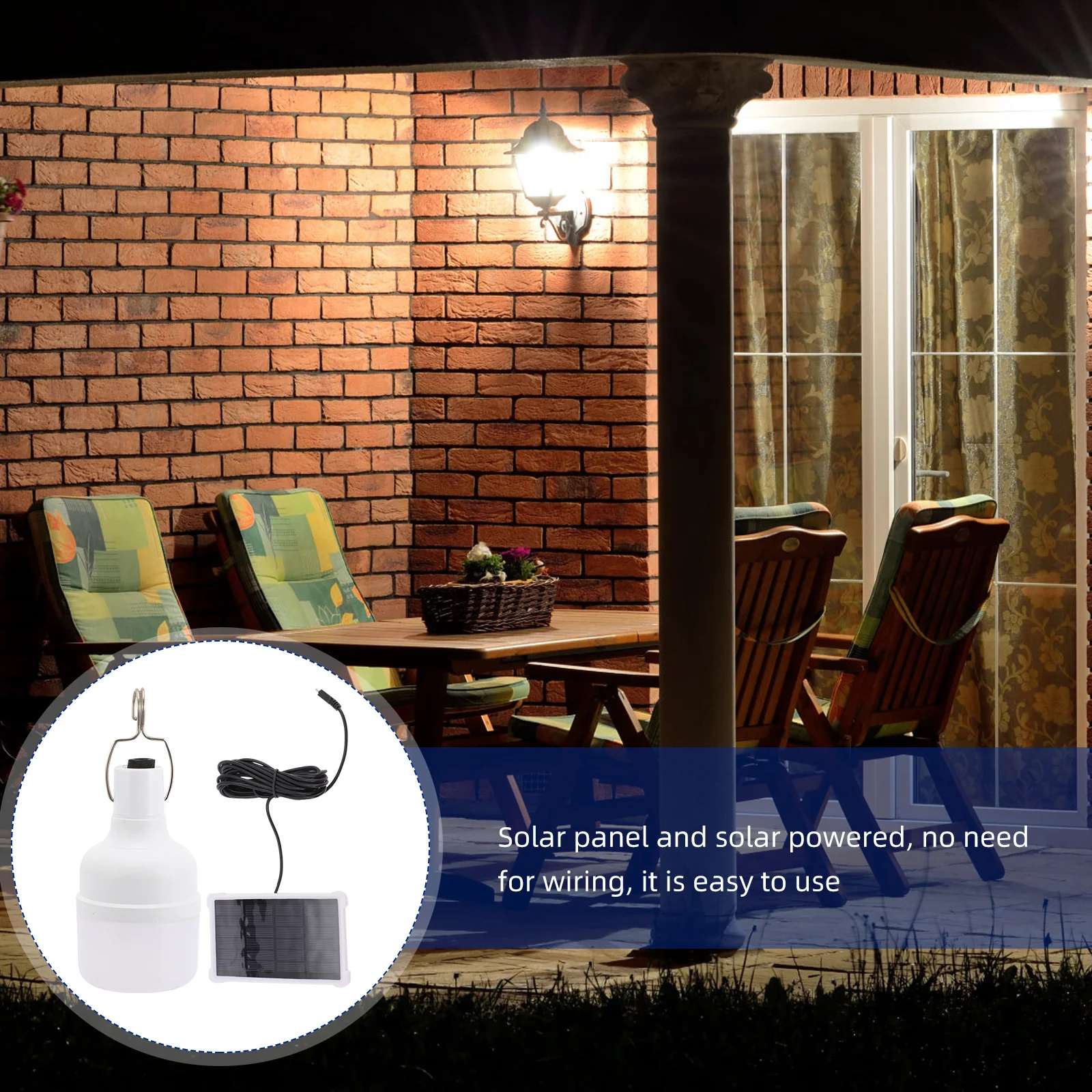 

Solar Light Bulb Outdoor Durable Plastic Hanging Solar Powered Lantern Camping Emergency Light LED Bulb Outdoor Globe Lights