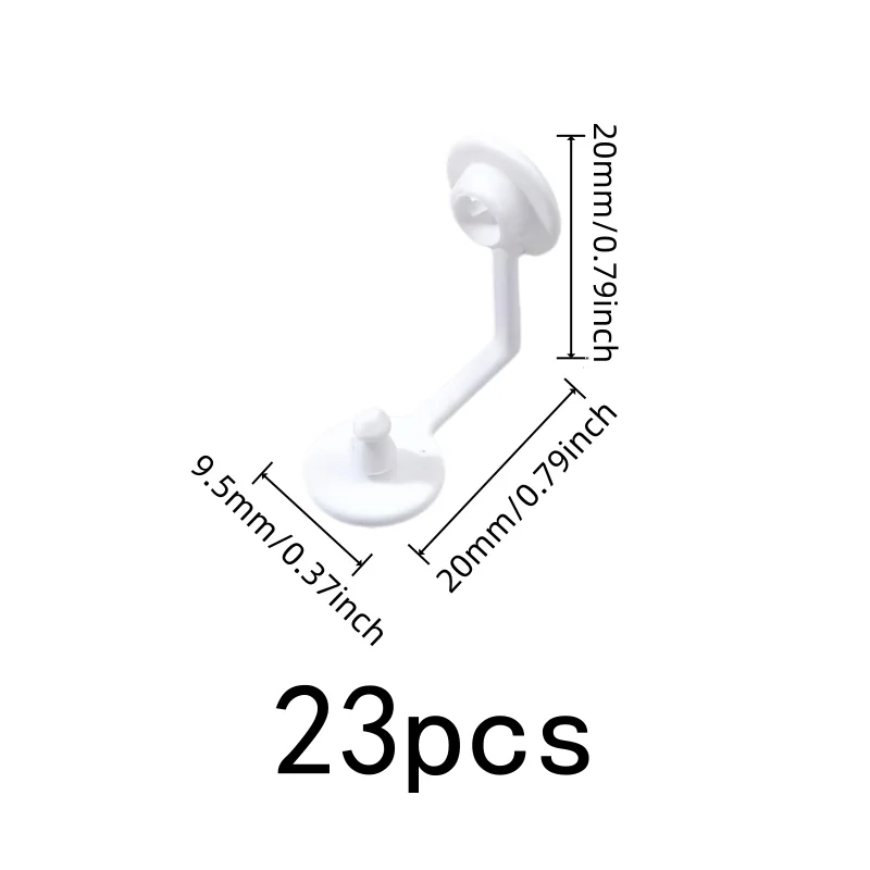 Secure Clip Locking Anti-Tamper Fasteners 23 pcs, perfect for Luggage Tag Attaching, Universal Tag Fit