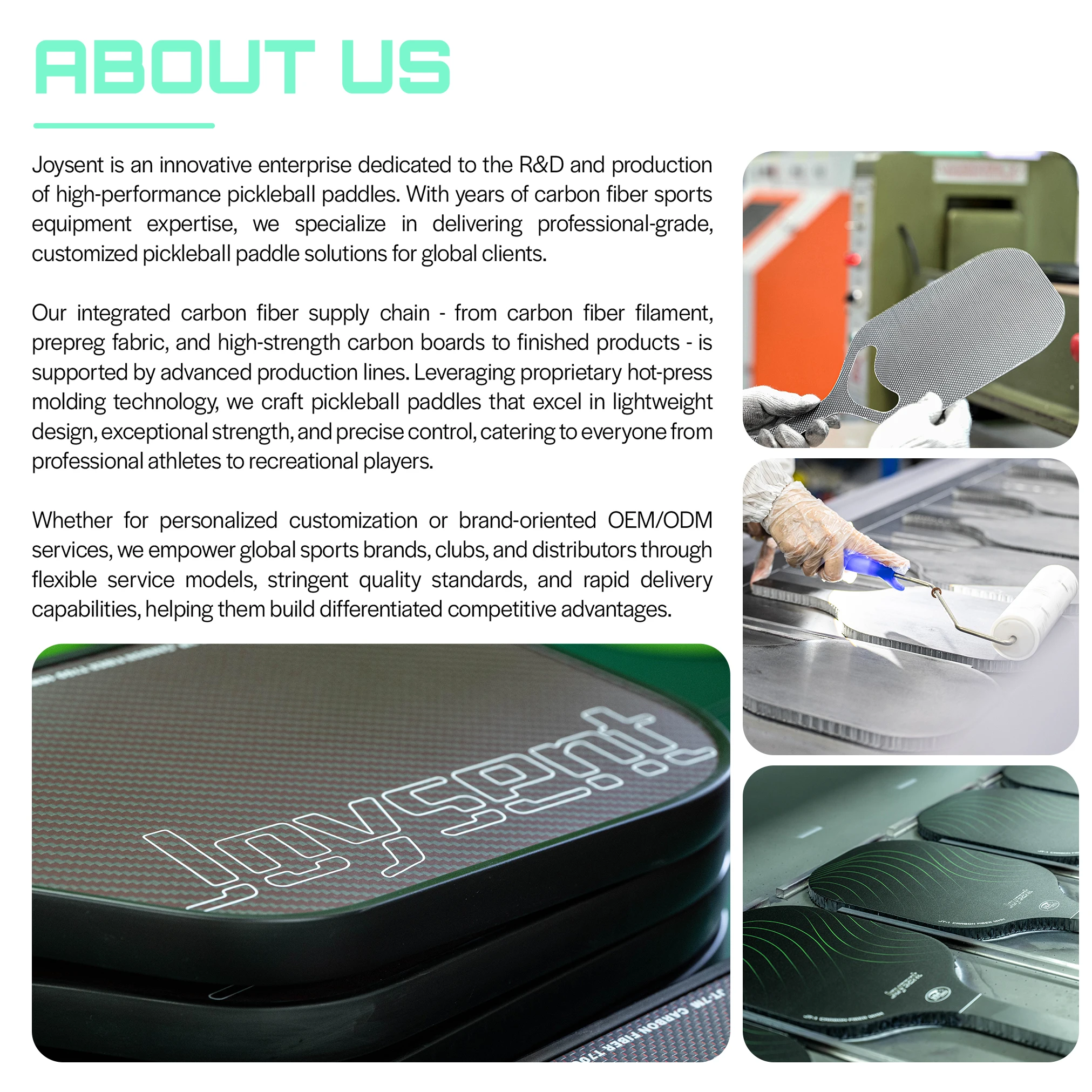 Joysent Pickleball Paddle Custom T700 Carbon Fiber Kevlar 3D18K Titanium Wire 13 14 16MM PP Honeycomb EPP Foam Core MPP Optional