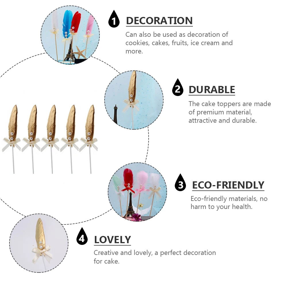 

10 Pcs Cake Toppers Toppers Premium Eco Friendly Creative Decorations Birthday Party Supplies Cake Insert Cards