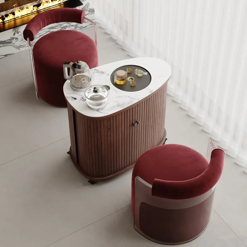 Design-Couchtische in Braun für das Wohnzimmer, edle Holztische mit Stauraum, moderne Vintage-Couchtische, platzsparend, Tavolino Salotto-Möbel