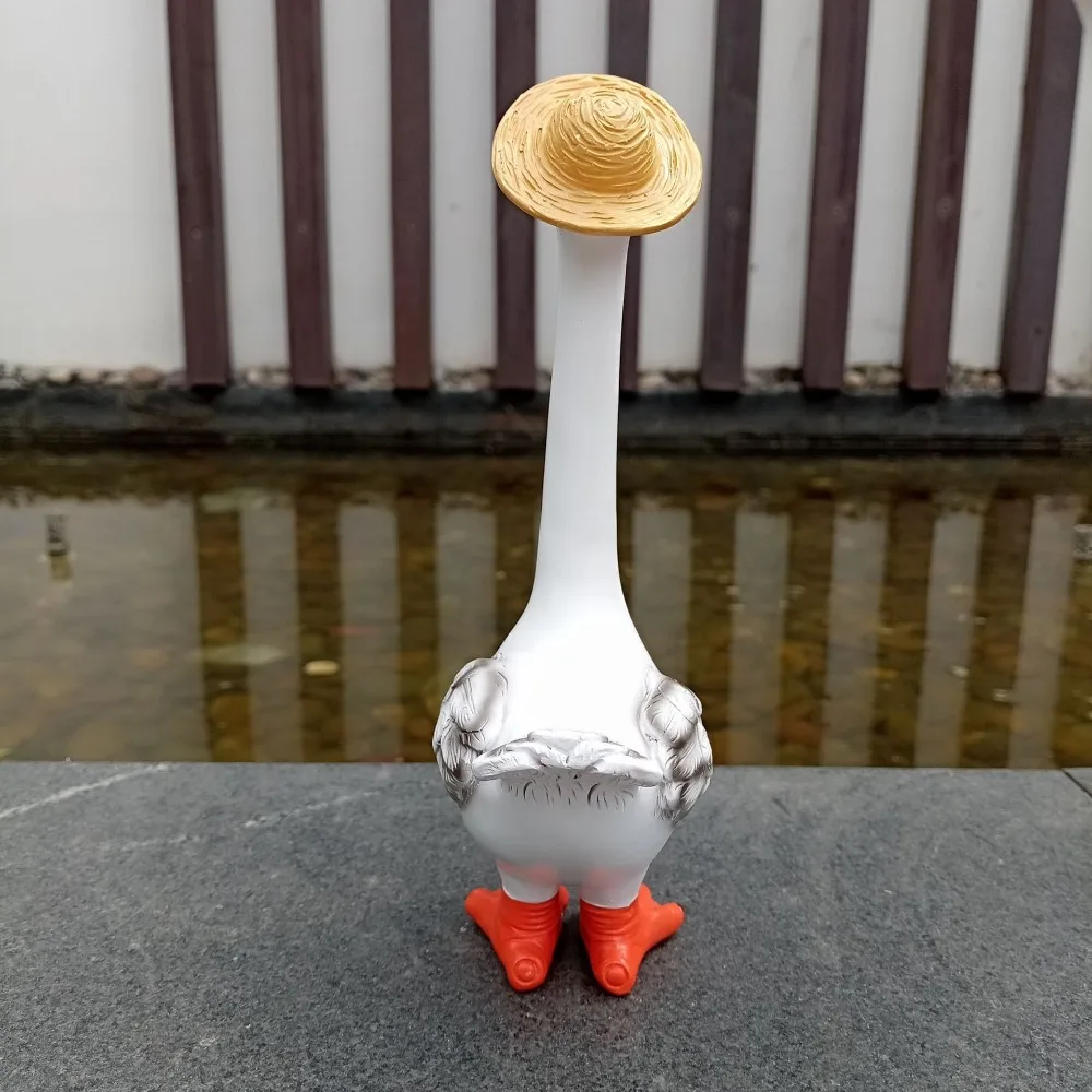 

Праздничный декор, смоляная садовая скульптура гуса, милая скульптура утки ручной работы, деревенская забавная фигурка гуса, домашний офис, декор для рабочего стола