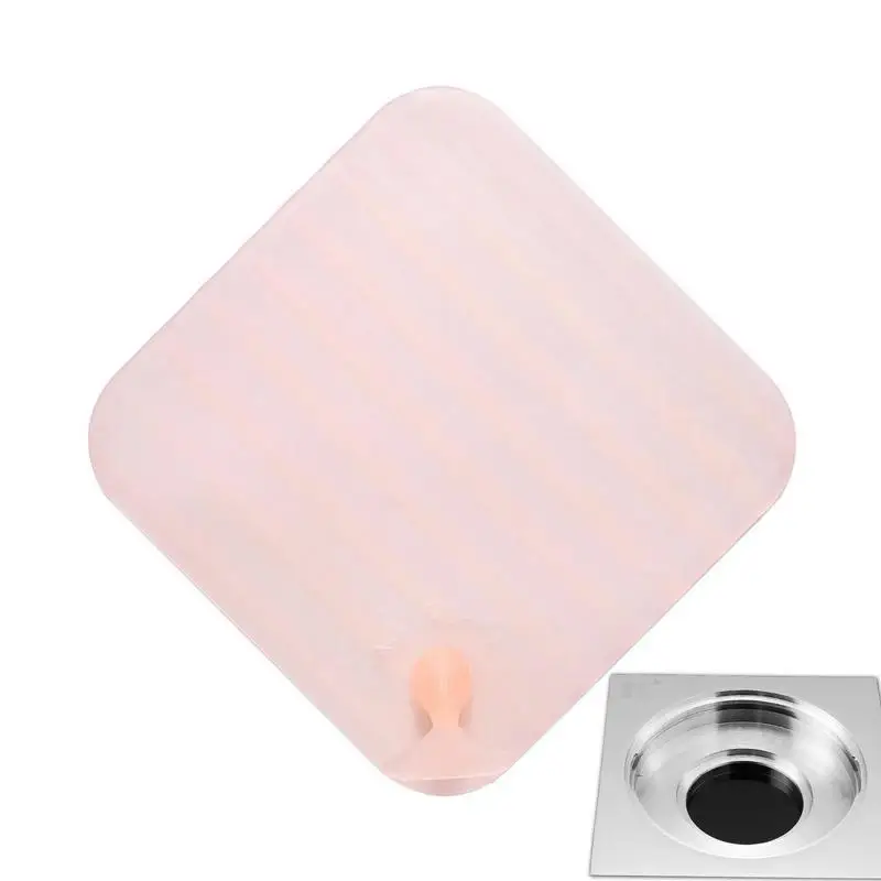 Shower Drain Covers Drain Cover Shower Floor Drain Patch Anti-Odor Silicone Shower Drain Stopper Mat Prevent Drain Odor Flexible