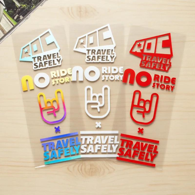 NO RIDE STORY Decals Motorcycle Stickers Car Reflective Stickers Travel Safely Personality Creative Letters For Vepsa R6 NMAX155