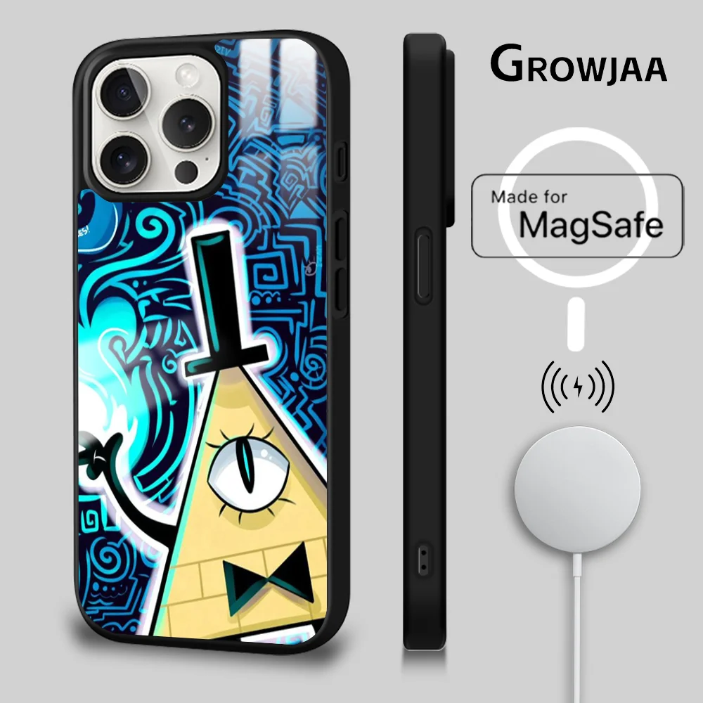  Gravity Falls Phone Case For iPhone 15 14 13 12 11 Pro Max Plus Mini Mirror Magnetic Funda Magnetic Phone Case MINISO