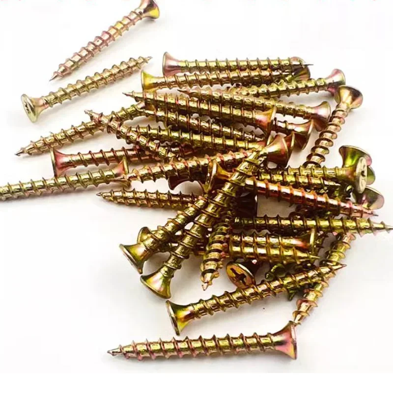 M3 M3.5 M4 M5 M6 Cross Flat Head Wood Screws Construction Screws Zinc Plated Self Tapping Wood Screws For Cabinet Fiberboard