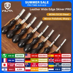 WUTA 1PC Professional Leather Wide Edger Skiver Edge Beveler Sharp M390/DC53 Steel Skiving Thinning Trimming Craft Leather Tools