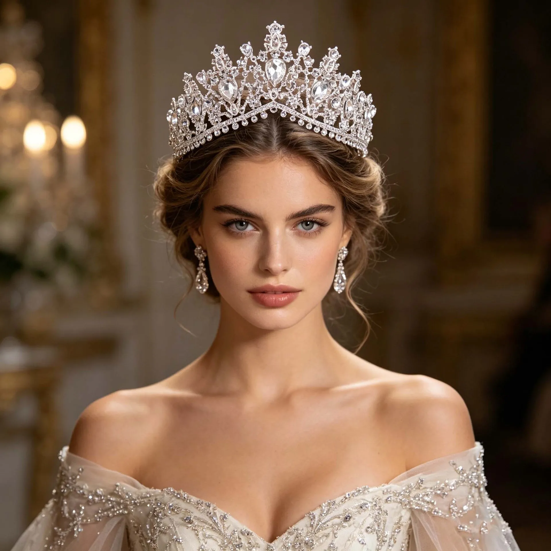 New Color Rhinestone Diadems Exquisite Luxury Wedding Crown for Bride Rhinestone Crown for Wedding Hair Accessories
