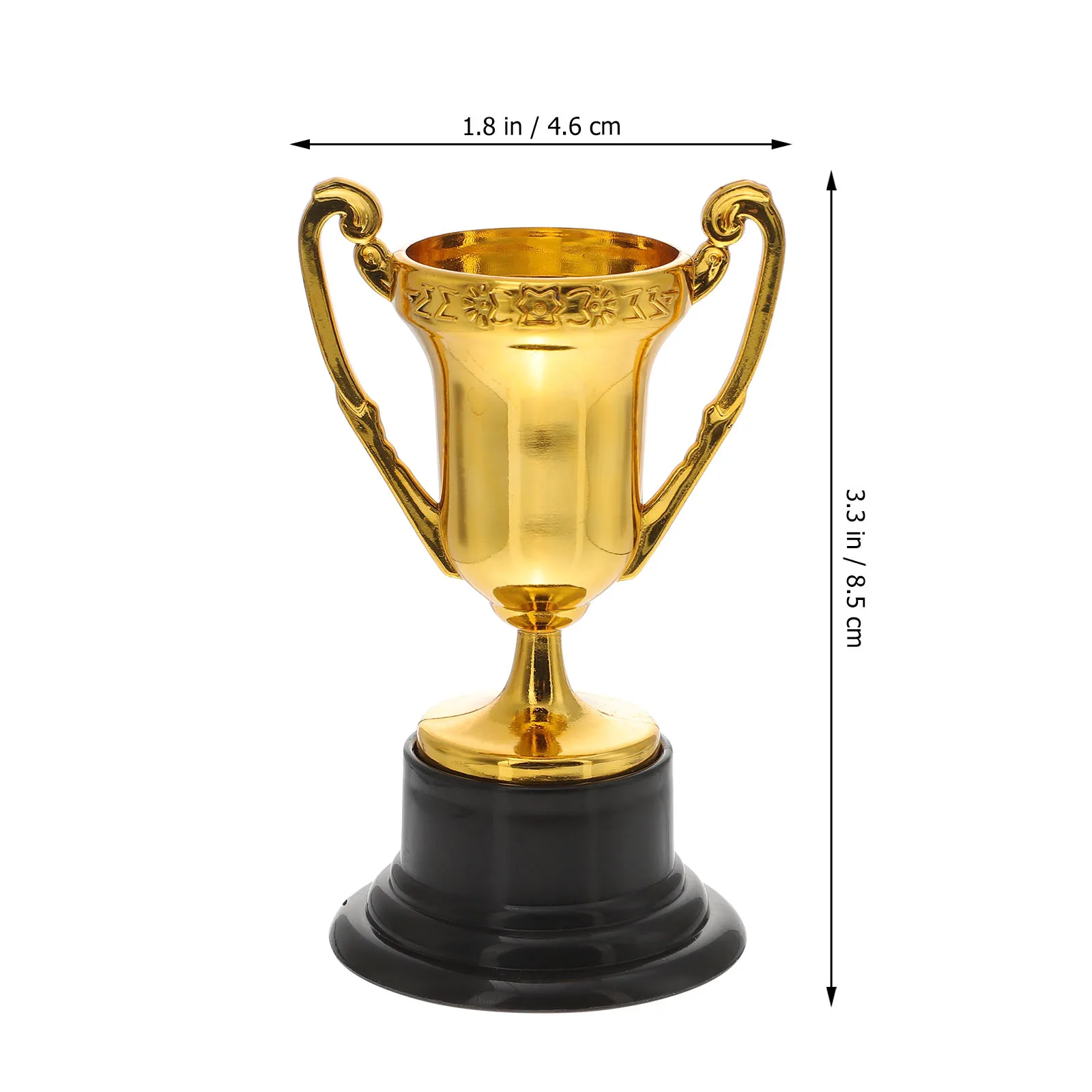 20 pezzi mini plastica oro ricompensa trofeo tazza calcio vincitori d'oro medaglie trofeo premio per bambini premi ricompensa prop