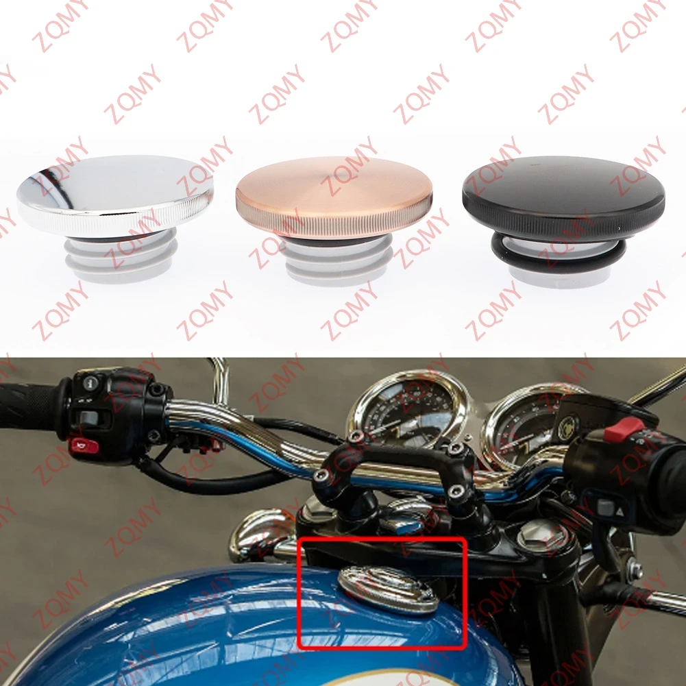 Motorbike Petrol Fuel Gas Tank Cap Cover m For Scramble T120 T100 Thruxton 2001 2002 2003 2004-2019 2020 2021