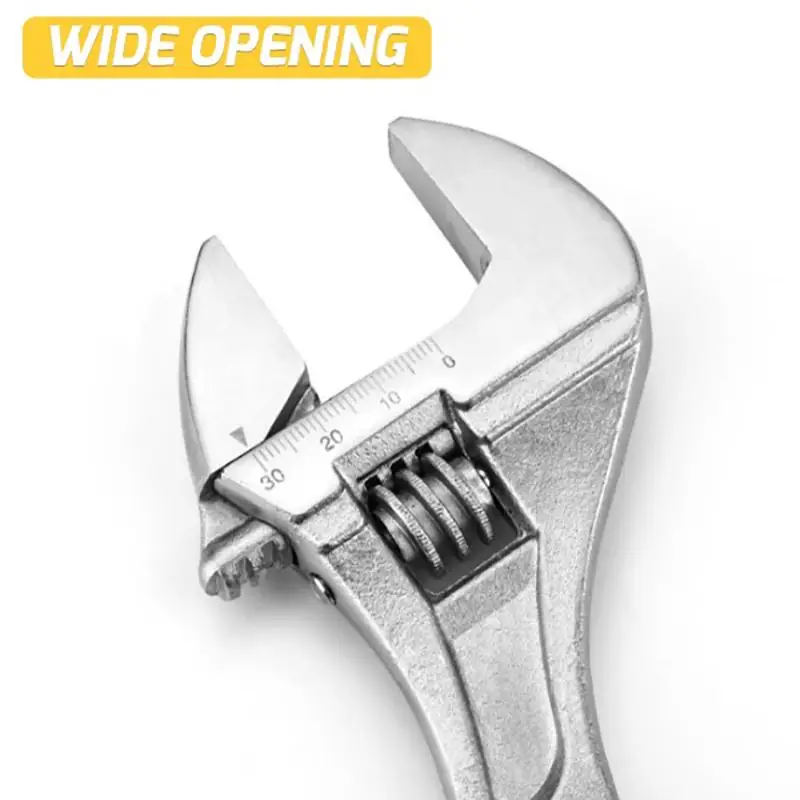 New Sale 6-10 Inch Heavy Duty Adjustable Wrench With Rubberized Handle And Box End