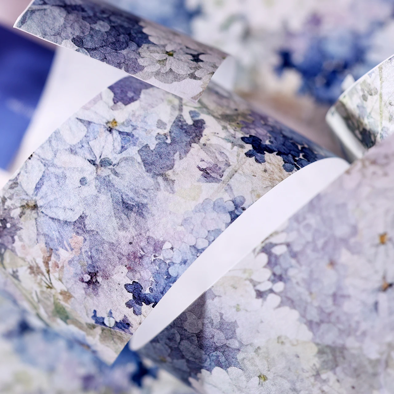 

XiaoBaiJia Studio Vintage Pale Blue Flower Background Washi PET Tape DIY Card Making Scrapbooking Decorative Sticker