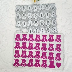 Spanish Happy Birthday Heart Love Bow Alphabet Bear Cherub Metal Cutting Dies Stencils For DIY Scrapbooking Embossing Template