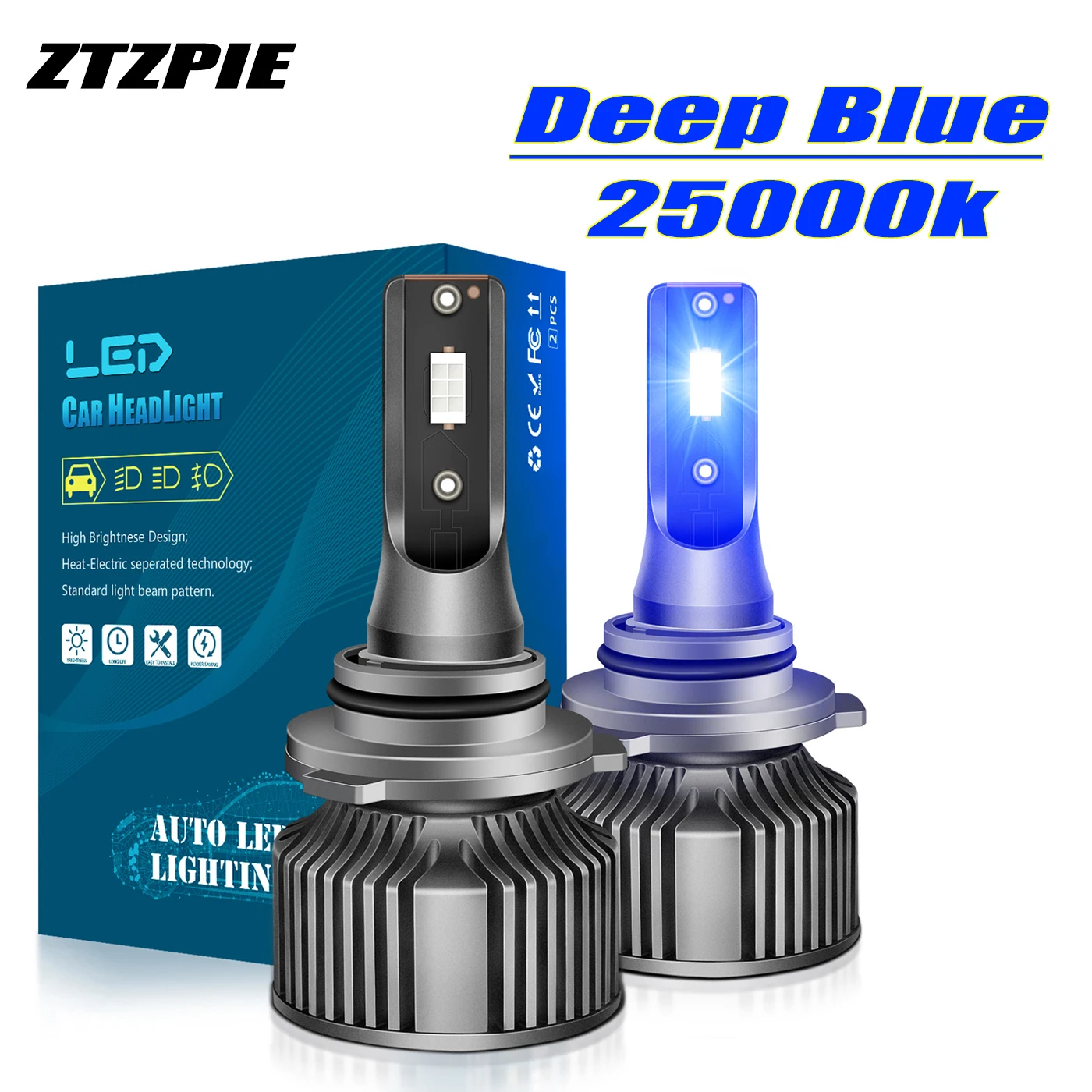 

ZTZPIE 9000K Светодиодные автомобильные фары Canbus HB3 HB4 9005 9006 H1 H7 H4 H11 1500 Вт 600000LM Высокая яркость Автоматические противотуманные фары